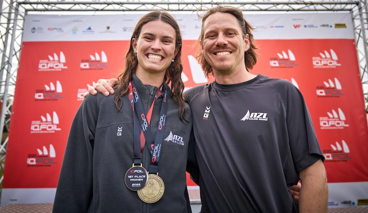 Aimee Bright won the iQFOiL under-23 world title in Poland after leading the regatta from the opening race.