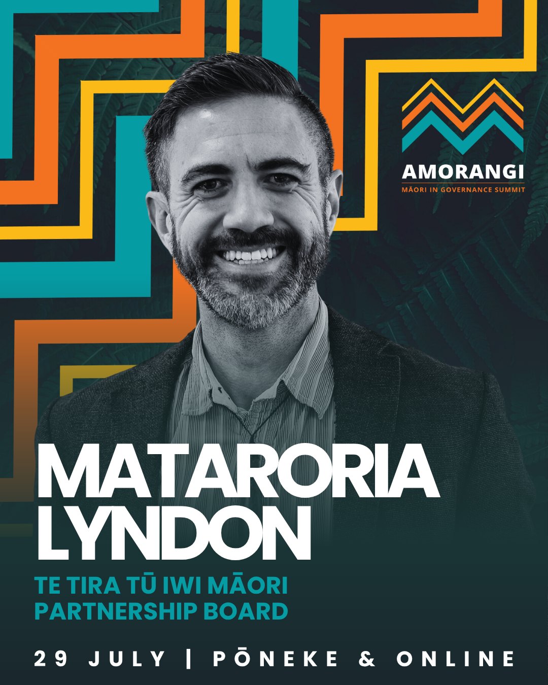 Dr Mataroria Lyndon is listed as a speaker at the 29 July Amorangi governance summit in Wellington.