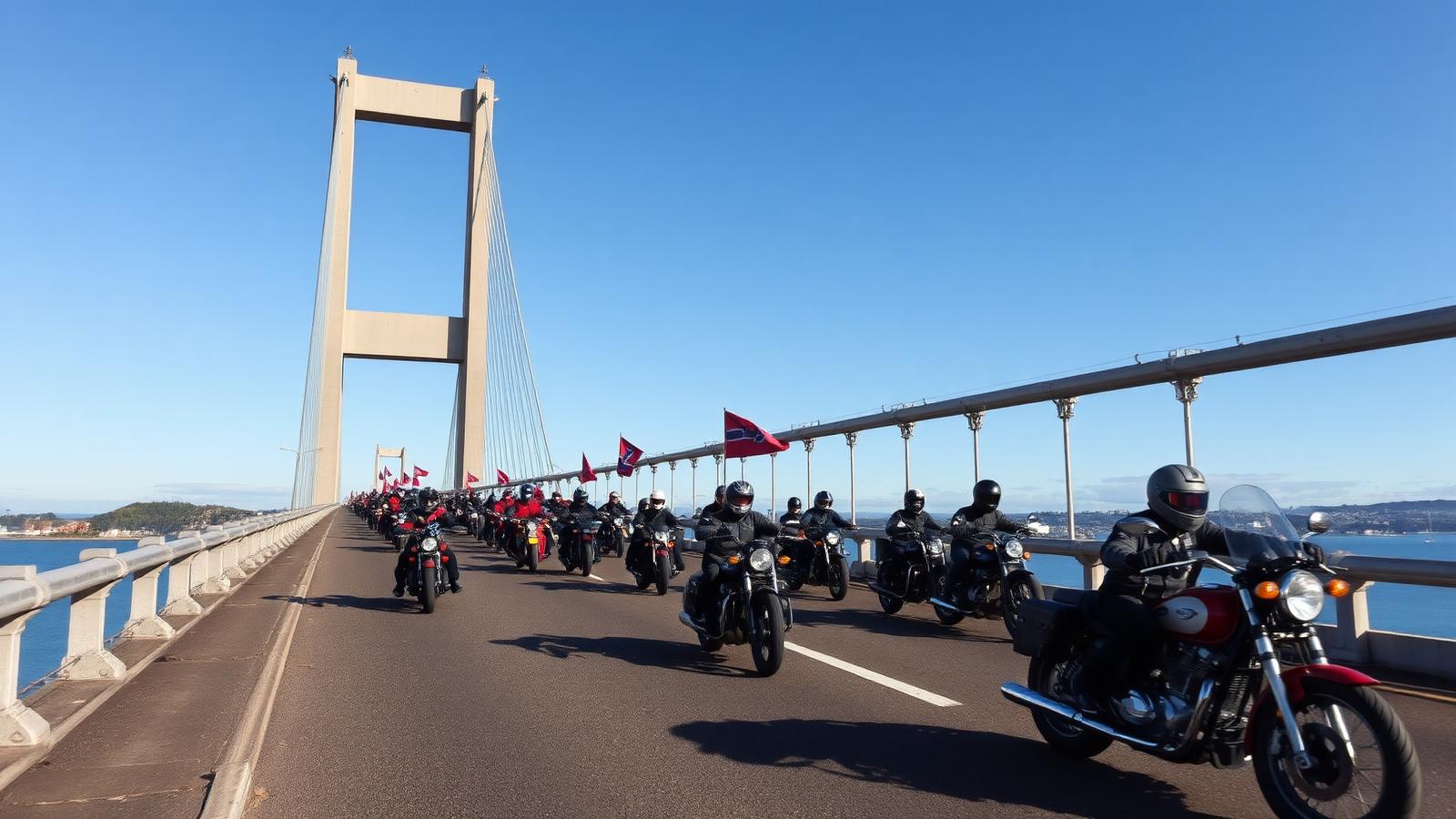 Hundreds of motorcyclists bring Auckland Harbour Bridge to a crawl in ACC levy showdown